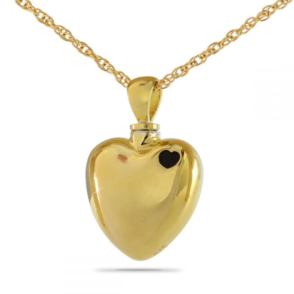 Grief Gold Steel Heart Keepsake
