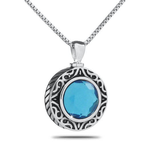 December Light Blue Silver Keepsake