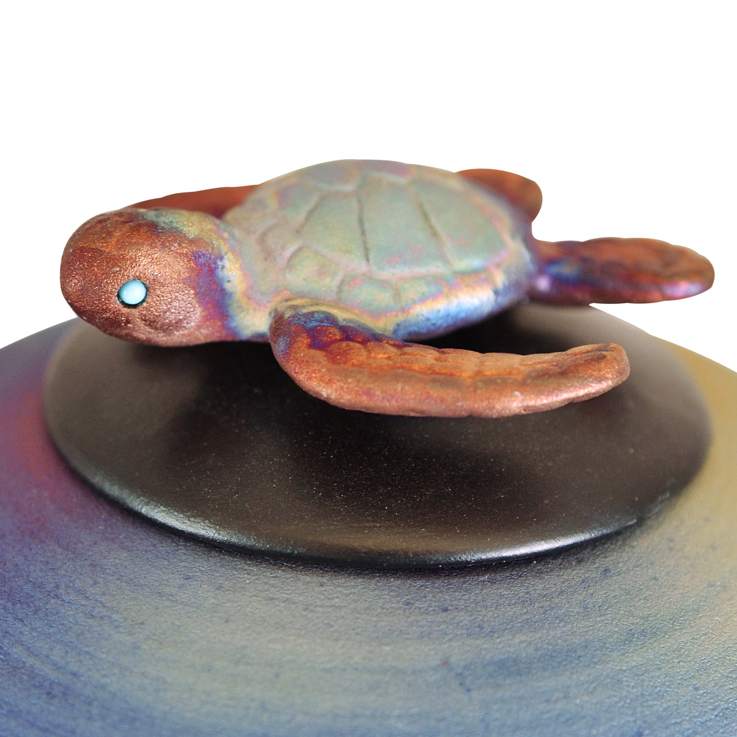 Turtle Raku Cremation Urn